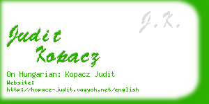 judit kopacz business card